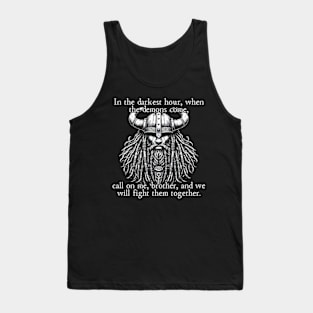 Black Viking Warrior Tank Top